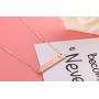 Sllaiss Rose Gold Initial Bar Necklace for Women Men 925 Sterling Silver Personalized A-Z Alphabet Charm Pendant Letter Necklace