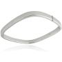 FashionJunkie4Life Sterling Silver Square Bangle Bracelet