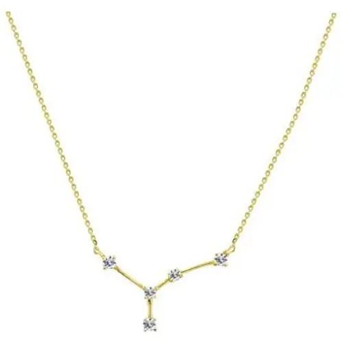 JADMIRE Horoscope Collection - Platinum Plated Sterling Silver 0.3 cttw Swarovski Zirconia Horoscope Zodiac Star Symbol Pendant Necklace, 16'' + 2'' Extender