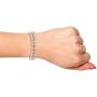 Efulgenz Crystal CZ Gold Plated Floral Chain Link Bracelet Jewelry for Women Girls Brides Bridesmaid