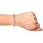 Efulgenz Crystal CZ Gold Plated Floral Chain Link Bracelet Jewelry for Women Girls Brides Bridesmaid