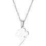 Stainless Steel Storm Cloud Flash Lightning Bolt Choker Necklace Simple Geometric Jewelry