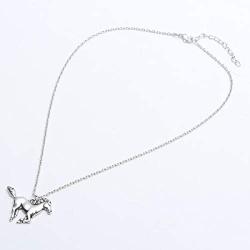 Silver Horse Gifts for Girl Teen Kids Necklace Stainless Steel Necklace Horse Jewelry for Women Gift 18''+2''