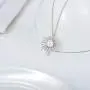 Zoeniya Dandelion Necklace s925 Sterling Silver Pendant Necklace with 7-8mm Freshwater Cultured Pearl Jewelry Gifts for Women Teen Girls Birthday Christmas Wedding Anniversary