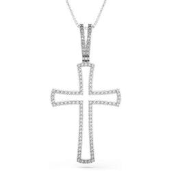 925 Sterling Silver Cross Necklace for Women - Cross Pendant with Chain - Faith Necklace by HalleluYAH