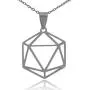 Clayton Jewelry Labs D20 Dice Silhouette Stainless Steel Necklace Clayton Jewelry Labs D20 Dice Silhouette Stainless Steel Necklace
