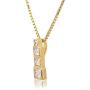 Vanbelle 18K Gold Plated Jewelry Geometric Pendant Necklace with Cubic Zirconia Stones for Women and Girls