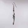 Coiled Snakes Serpents Silver Finish Pewter Dangle Earrings
