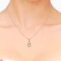 St.Claire Swarovski Crystals 18K Gold Plated Unique Pendant Necklace 925 Sterling Silver Necklace Birthstone Pendant Necklaces for Women with 5A Cubic Zirconia Christmas Jewelry Birthday Gift