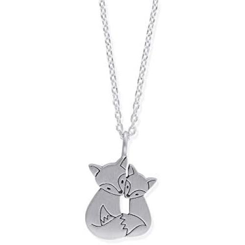 Boma Jewelry Sterling Silver Fox Necklace, 18 Inches
