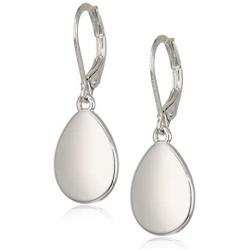 Nine West Womens Silver Teardrop Earrings
