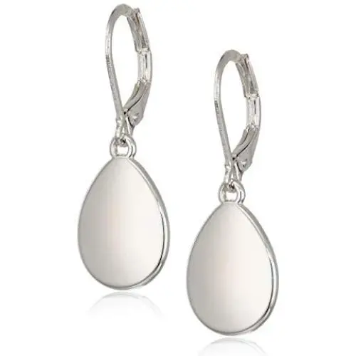 Nine West Womens Silver Teardrop Earrings Nine West Womens Silver Teardrop Earrings