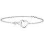 FANCIME 925 Sterling Sliver Infinity Love Heart Necklace Bracelet Cubic Zirconia Dainty Birthday Anniversary Jewelry Gifts for Her Women Girls, Adjustable Chain