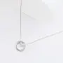 VENSERI 925 Sterling Silver Horseshoe Necklace Lucky Horseshoe Love Heart Pendant Necklace Cubic Zircon Heart Lucky Horseshoe Necklace