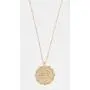 gorjana Womens Mosaic Coin Pendant Adjustable Necklace, 18K Gold Plated Medallion, 19 inch Chain gorjana Womens Mosaic Coin Pendant Adjustable Necklace, 18K Gold Plated Medallion, 19 inch Chain