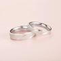 FANCIME Highlights 925 Sterling Silver Wedding Band Couples Ring For Men Women Sets Promise Ring for Couples, Women SIZE 4.5