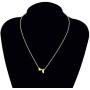 Joctly Tiny Initial Heart Necklace for Women Dainty Gold Plated A-Z Letter Love Pendant Choker Necklace