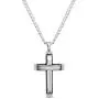 Steve Madden Oxidized Stainless Steel Cross Necklace for Men 24 Inch Curb Chain Steve Madden Oxidized Stainless Steel Cross Necklace for Men 24 Inch Curb Chain