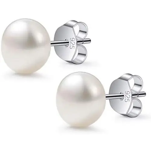 INBLUE 925 Sterling Silver Freshwater Pearl Earrings for Women Girls Cultured Stud White Purple Pearl Earrings Sets Bridesmaid Gifts Best Friend Lovers Jewelry INBLUE 925 Sterling Silver Freshwater Pearl Earrings for Women Girls Cultured Stud White Purple Pearl Earrings Sets Bridesmaid Gifts Best Friend Lovers Jewelry