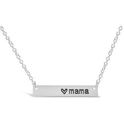 Rosa Vila Love Mama Bar Necklace, Simple Horizontal Bar Necklace, Bar Necklaces for Women and Girls, Mothers Day Jewelry, Mom Necklace, Gift for New Mothers