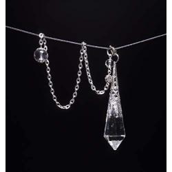 yippee Natural Crystal Quartz Pendulum Pendant Dowsing Tool,Chakra Reiki Meditation