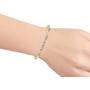 Stunning Exotic Ethiopian Opal & Diamond XOXO Hugs & Kisses Tennis Bracelet Set in Yellow Gold Plated Silver - Adjustable to fit 7'' - 8'' Wrist