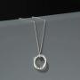 Boma Jewelry Sterling Silver One Race Human Circle Necklace, 18 Inches