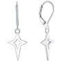 JO WISDOM Women Star Earrings,925 Sterling Silver Leverback Dangle & Drop Earrings,Jewelry for Women(Polar Star)
