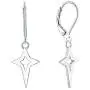 JO WISDOM Women Star Earrings,925 Sterling Silver Leverback Dangle & Drop Earrings,Jewelry for Women(Polar Star)