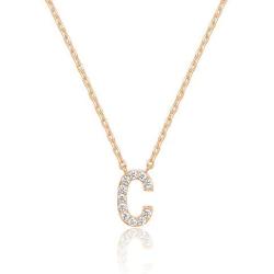 PAVOI 14K Yellow Gold Plated Cubic Zirconia Initial Necklace | Letter Necklaces for Women