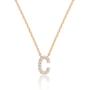 PAVOI 14K Yellow Gold Plated Cubic Zirconia Initial Necklace | Letter Necklaces for Women
