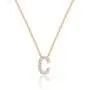 PAVOI 14K Yellow Gold Plated Cubic Zirconia Initial Necklace | Letter Necklaces for Women