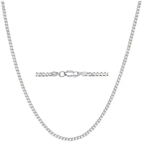 Pori Jewelers Solid 925 Sterling Silver Cuban Chain Necklace - Made in Italy - 2.8mm - 12mm