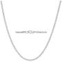 Pori Jewelers Solid 925 Sterling Silver Cuban Chain Necklace - Made in Italy - 2.8mm - 12mm