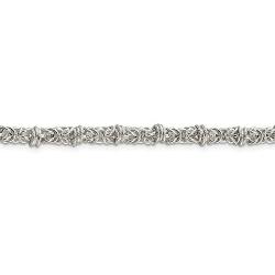 Solid 925 Sterling Silver 4mm Unique Byzantine Necklace Chain - with Secure Lobster Lock Clasp