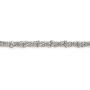 Solid 925 Sterling Silver 4mm Unique Byzantine Necklace Chain - with Secure Lobster Lock Clasp