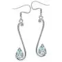 Silvershake 1.76ct. 8X6mm Genuine Pear Shape Blue Aquamarine 925 Sterling Silver Musical Note Dangle Earrings Silvershake 1.76ct. 8X6mm Genuine Pear Shape Blue Aquamarine 925 Sterling Silver Musical Note Dangle Earrings