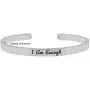 I Am Enough F-K Perfection Inspirational Mantra Sayings Cuff Band Bracelet Gifts for Women, Positive Message Bracelet, Encouragement Jewelry Gifts, Womens Motivational Gifts I Am Enough F-K Perfection Inspirational Mantra Sayings Cuff Band Bracelet Gifts for Women, Positive Message Bracelet, Encouragement Jewelry Gifts, Womens Motivational Gifts