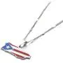 Stainless Steel Trendy Enamel Puerto Rico Map Pendant Chain for Women Puerto Ricans Map Charm Jewelry Stainless Steel Trendy Enamel Puerto Rico Map Pendant Chain for Women Puerto Ricans Map Charm Jewelry