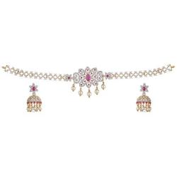 TARINIKA Nakshatra CZ Necklace Set with Pearls for Women and Girl