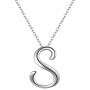 EVER FAITH Initial Necklace 925 Sterling Silver 26 Letters Alphabet Pendant Necklace Personalized Charm Jewelry Gift for Women