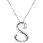 EVER FAITH Initial Necklace 925 Sterling Silver 26 Letters Alphabet Pendant Necklace Personalized Charm Jewelry Gift for Women