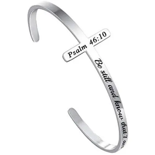 M MOOHAM Cross Bracelet Christian Gifts for Women - Engraved Quote Religious Cuff Bangle Bible Verse Jewelry Gift for Women Confirmation Baptism Gifts Christian Bracelet M MOOHAM Cross Bracelet Christian Gifts for Women - Engraved Quote Religious Cuff Bangle Bible Verse Jewelry Gift for Women Confirmation Baptism Gifts Christian Bracelet