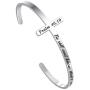 M MOOHAM Cross Bracelet Christian Gifts for Women - Engraved Quote Religious Cuff Bangle Bible Verse Jewelry Gift for Women Confirmation Baptism Gifts Christian Bracelet