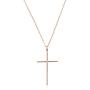 RIAH FASHION Dainty Simple Religious Charm Necklace - Minimal Pendant Delicate Chain Cross Valentines Gift Christian Jewelry