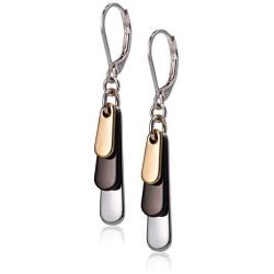 Nine West ''Metal Motion'' Tri-Tone Shaky Drop Earrings