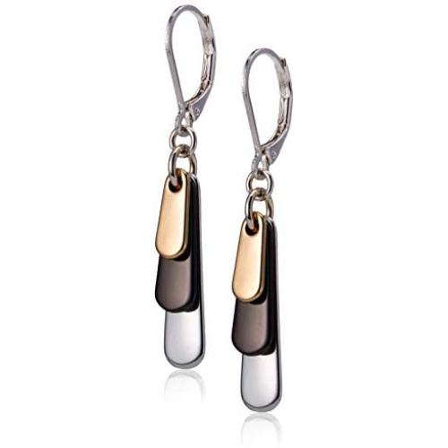 Nine West ''Metal Motion'' Tri-Tone Shaky Drop Earrings