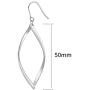 Stainless Steel Rhombic Wave Shaped Simple Plain Dangle Earrings