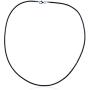 Moneta Jewelry Black Genuine Leather Necklace, Sterling Silver Clasp, 16 to 30 Inch Cord Made in USA