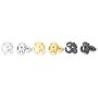 Unisex Buddha Namaste Ohm Om Aum Sanskrit Symbol Stud Earrings Stainless Steel Hindu Yoga Ear Plugs
